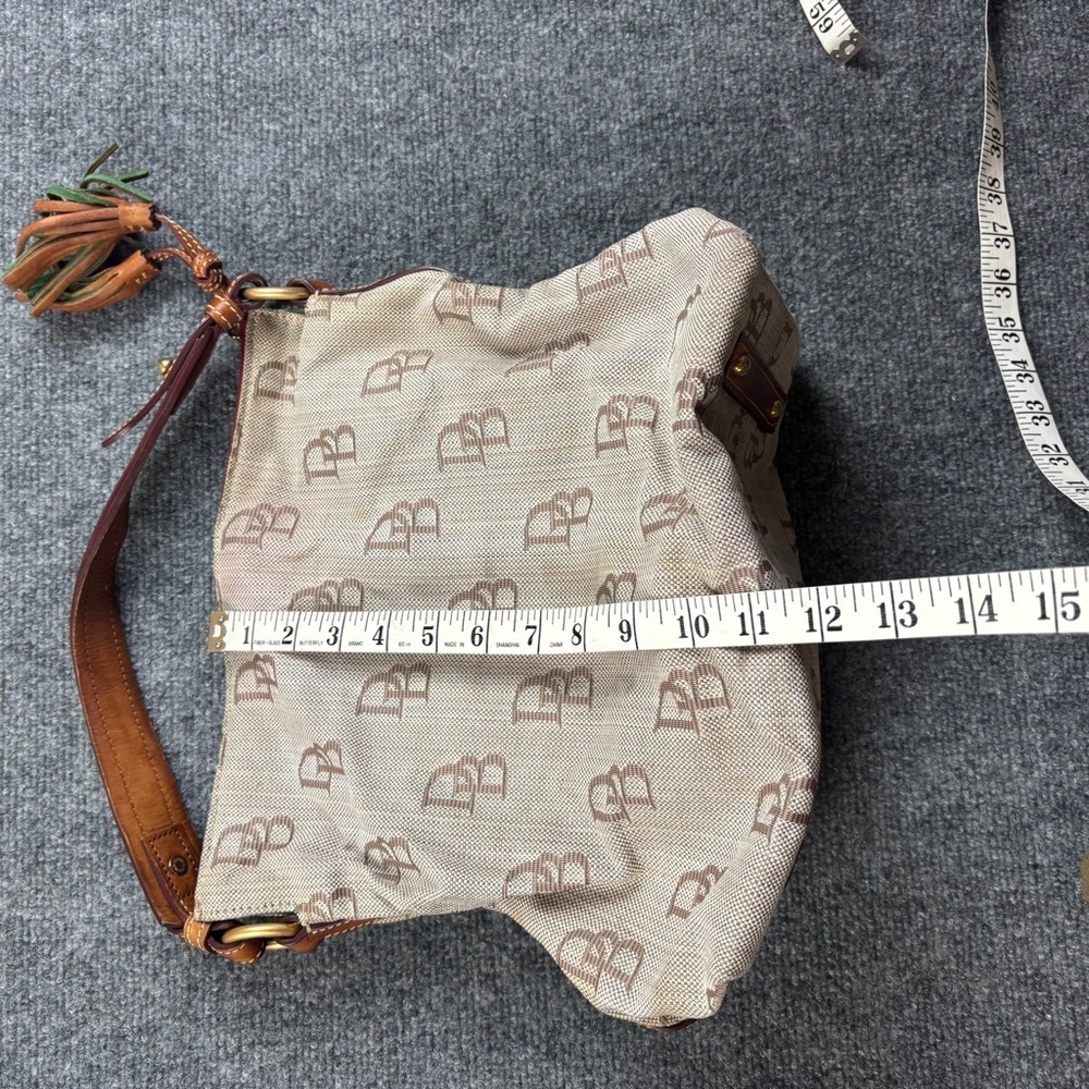 DOONEY & BOURKE Vintage Brown/Cream Hobo Bag Shoulder Bag - Picture 13 of 14